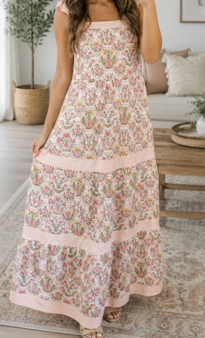 Pink Floral Dress