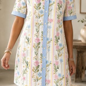 Floral Button Down Dress
