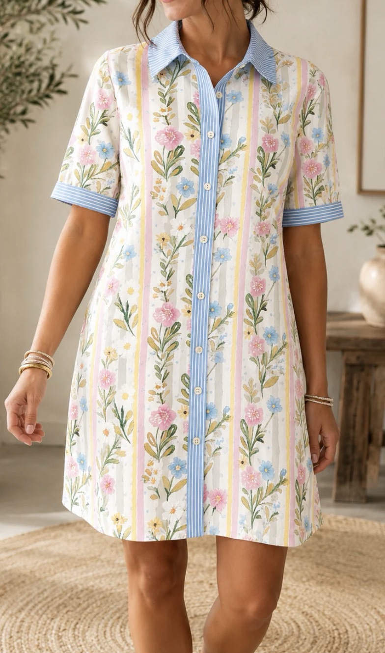 Floral Button Down Dress