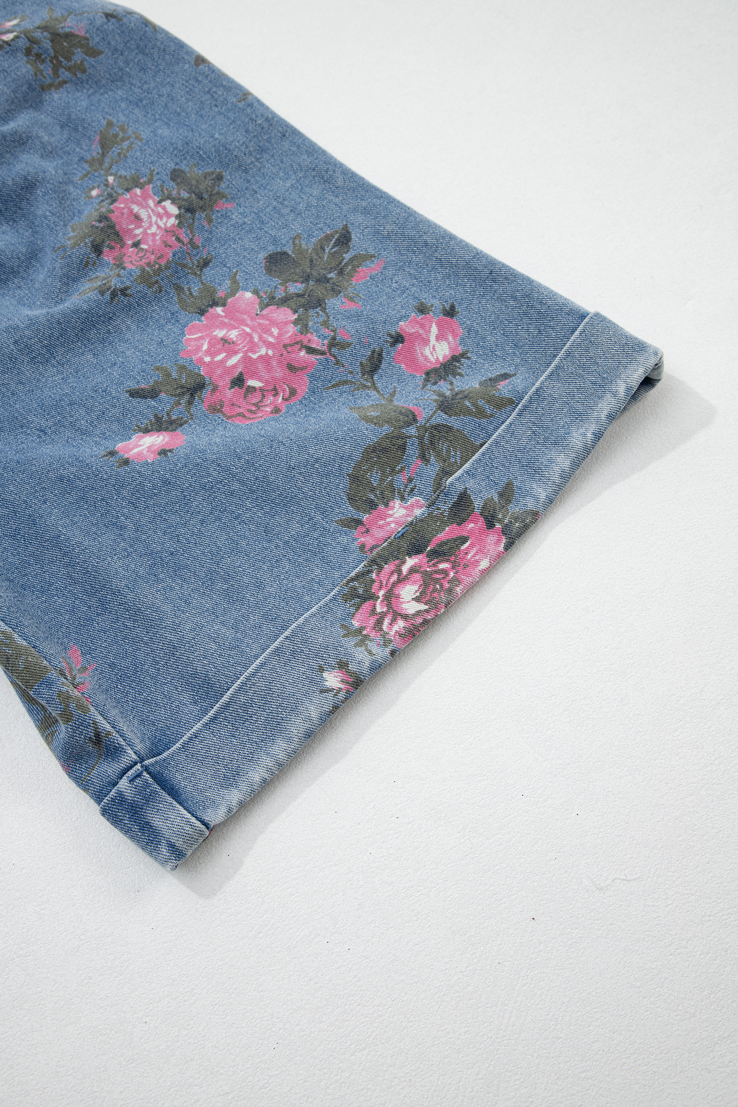 Myosotis Floral Print Denim Shortalls - Image 10