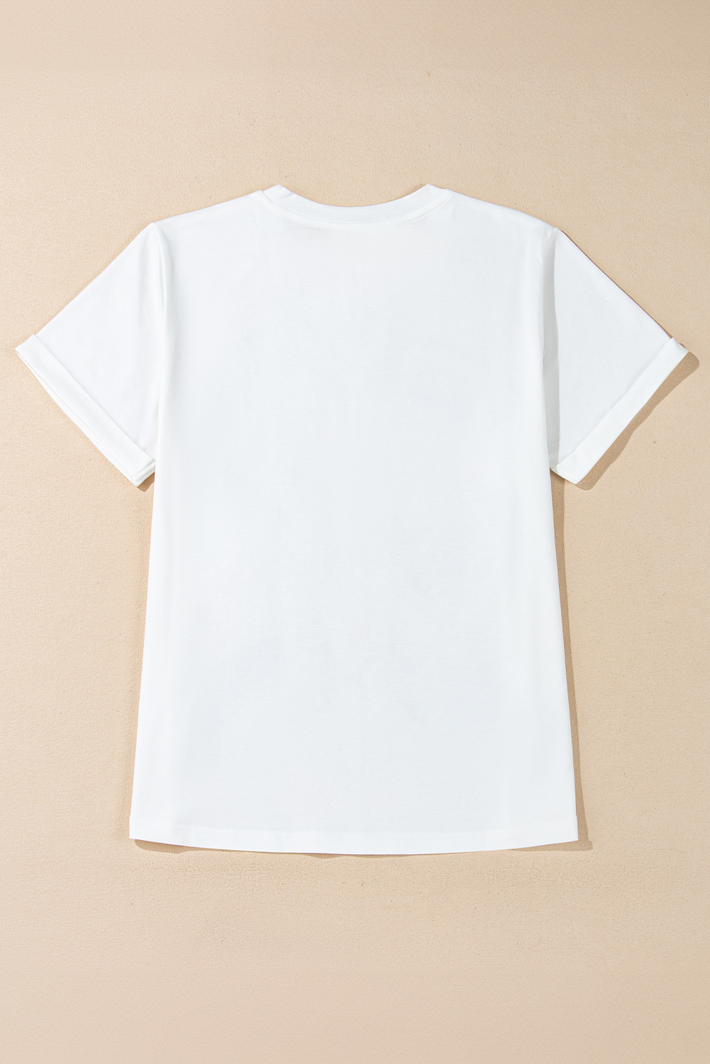 White Sequined Rugby Football Graphic Cotton T Shirt - Imagen 7