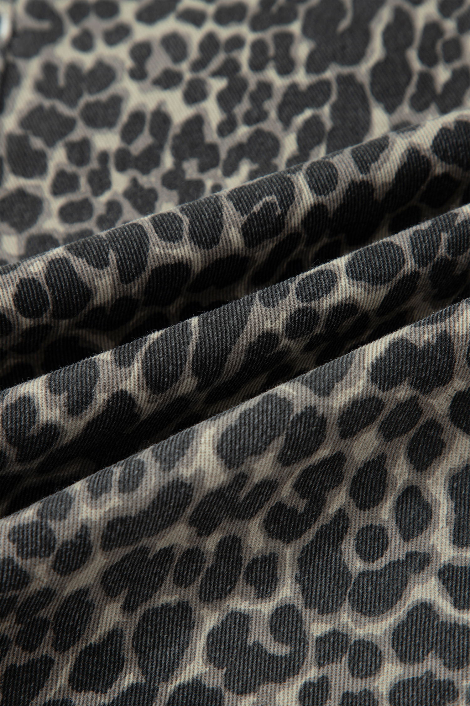 Black Leopard Print High Waist Barrel Jeans - Image 8