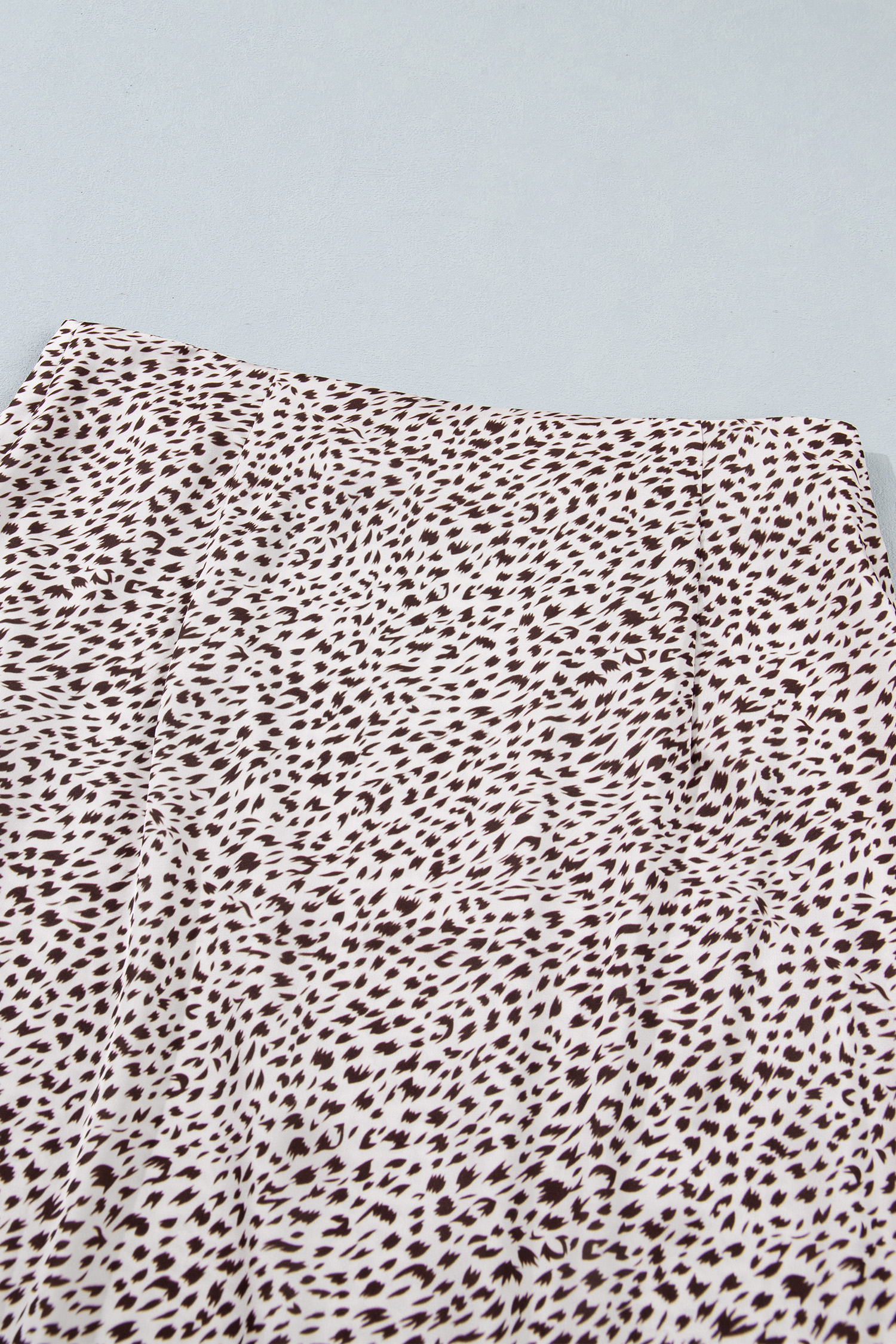 Brown Cheetah Print Trim Split Long Western Skirt - Image 10