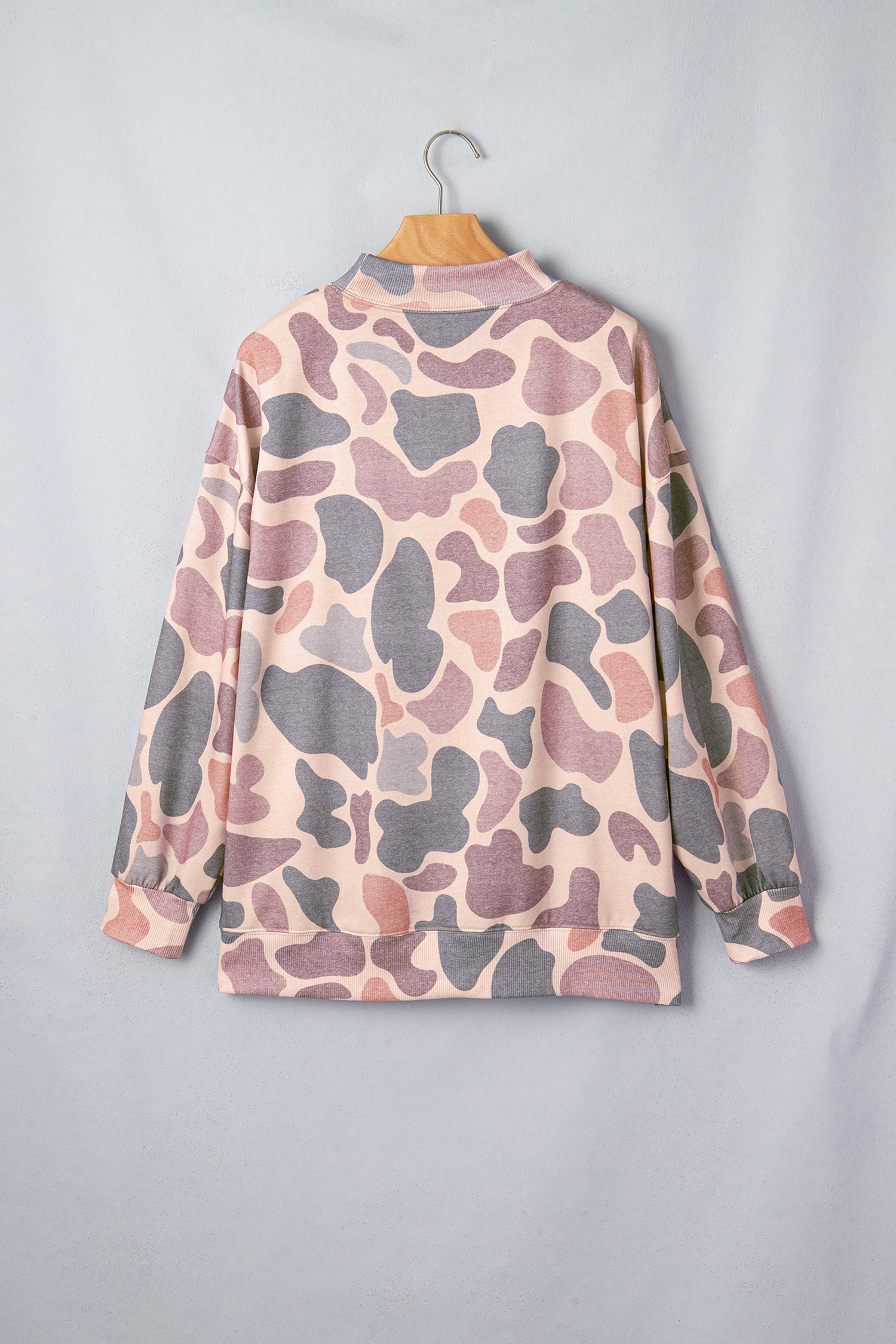 Multicolour Camo Print Howdy Western Style Baggy Pullover Sweatshirt - Image 5