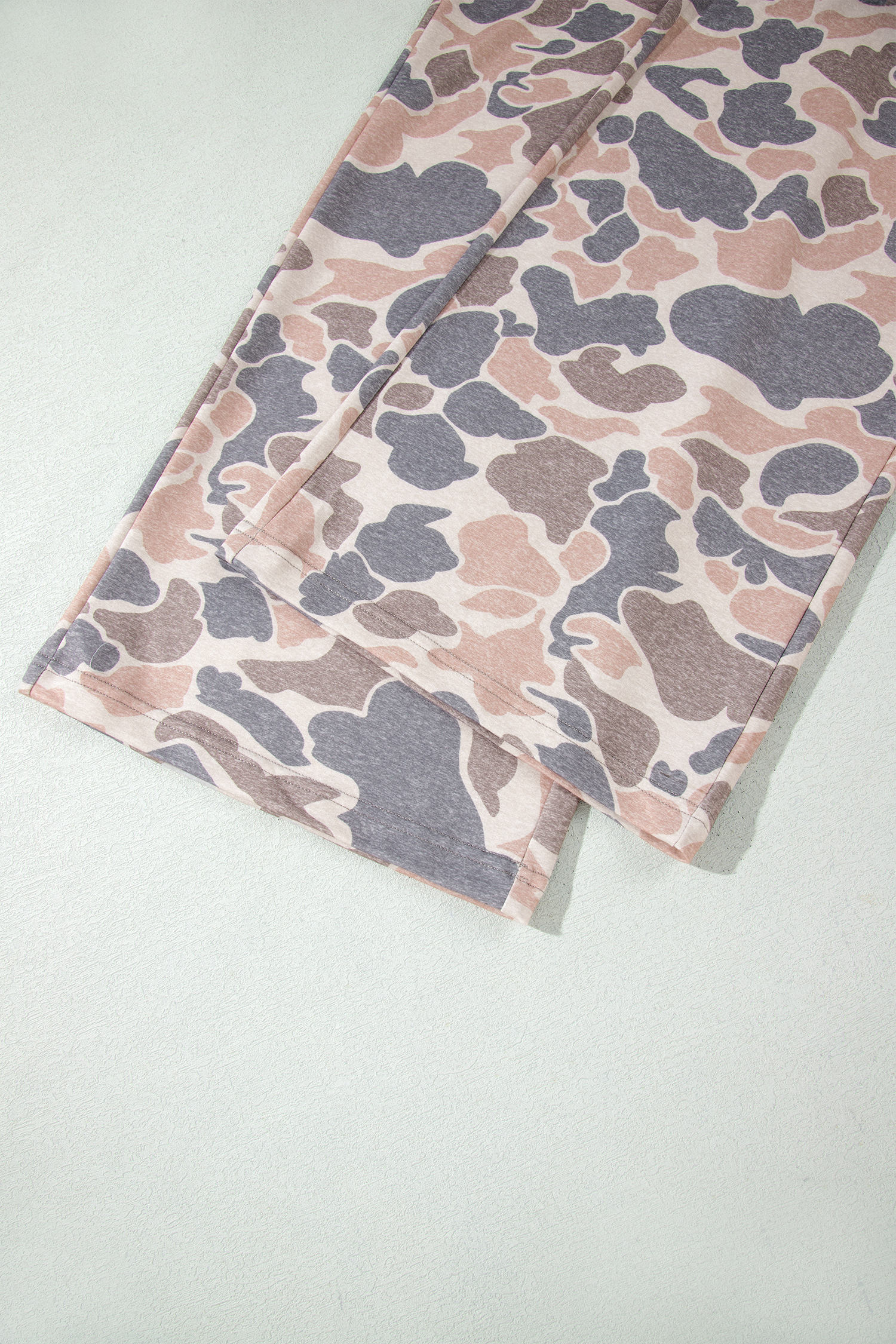 Multicolour Camouflage Print Long Sleeve Top Loose 2pcs Pants Set - Imagen 6
