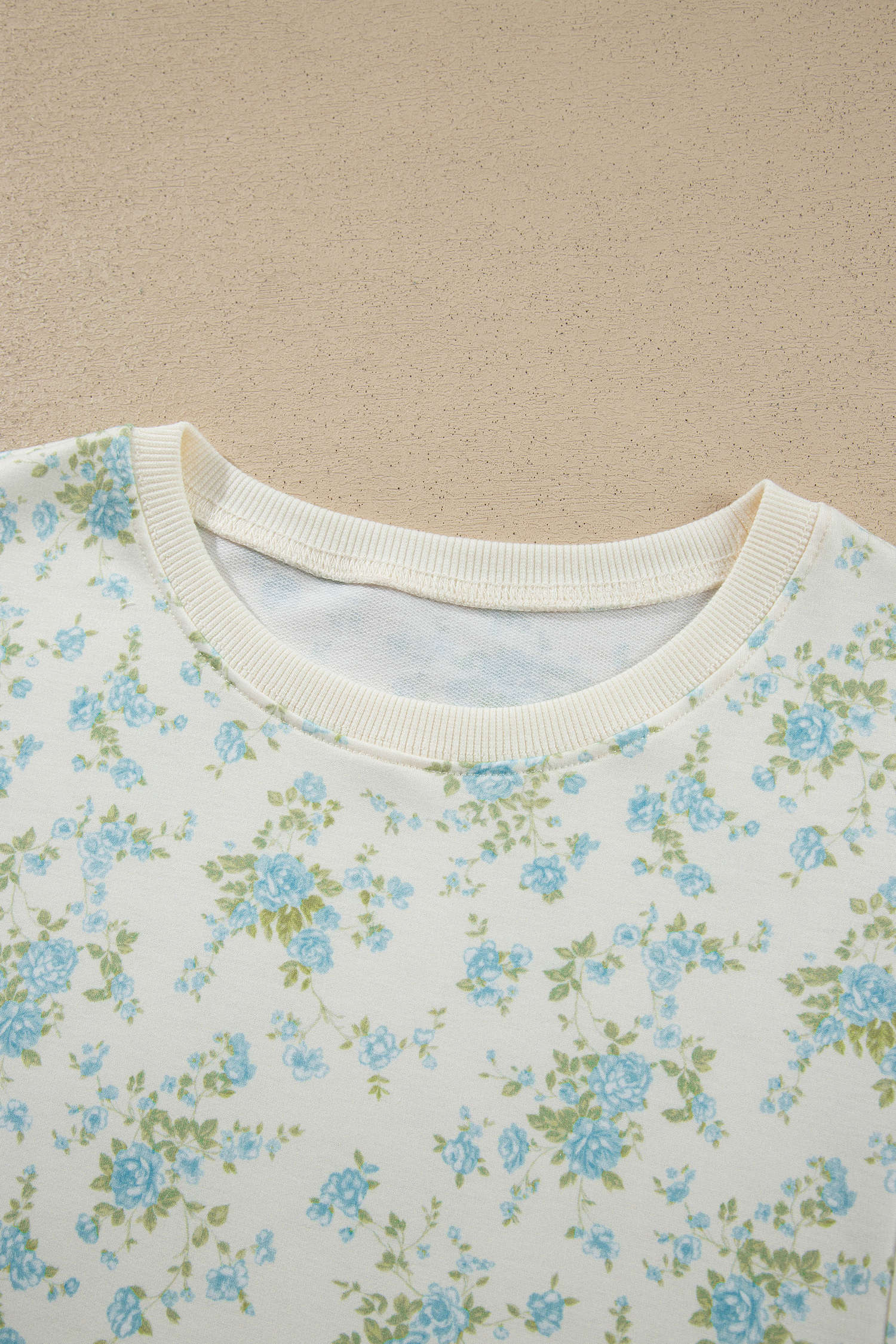 Pink Floral Print Short Sleeve Elastic Waist Pocket Two Piece Set - Imagen 15