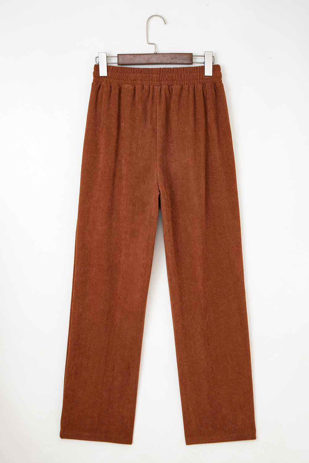 Dearlove Chestnut Drawstring Elastic Waist Casual Corduroy Pants - Image 3