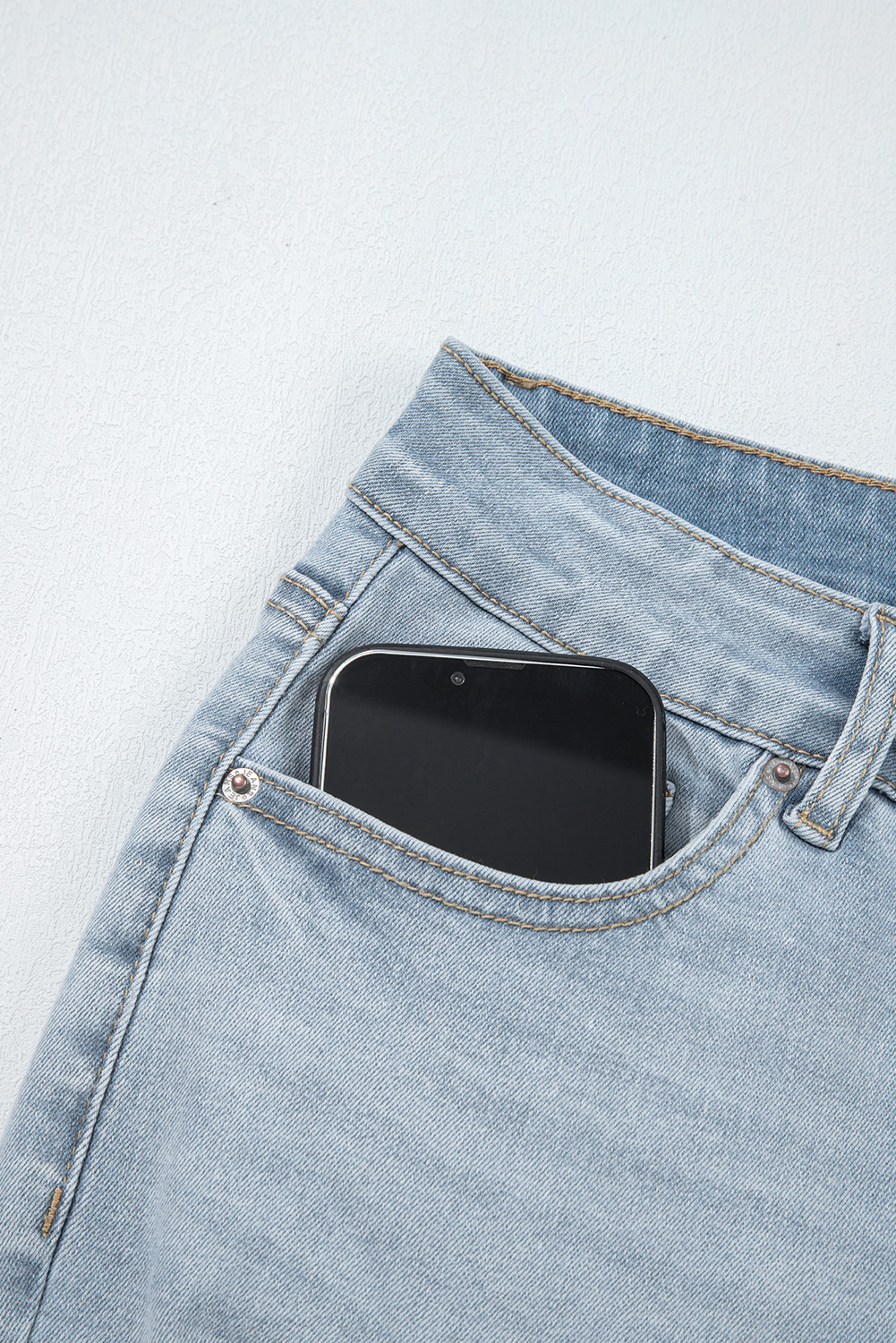 Beau Blue Mid Rise Ankle-Length Distressed Skinny Jeans - Imagen 7