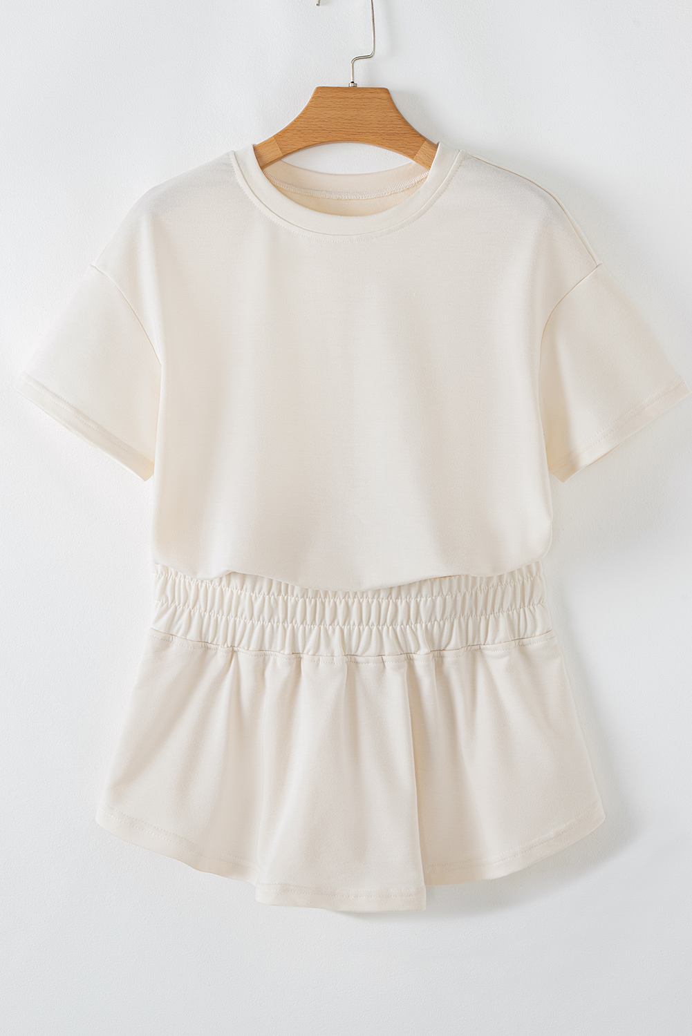 Blossom 2pcs Cropped Tee and Ruffle High Waist Skort Set - Image 6