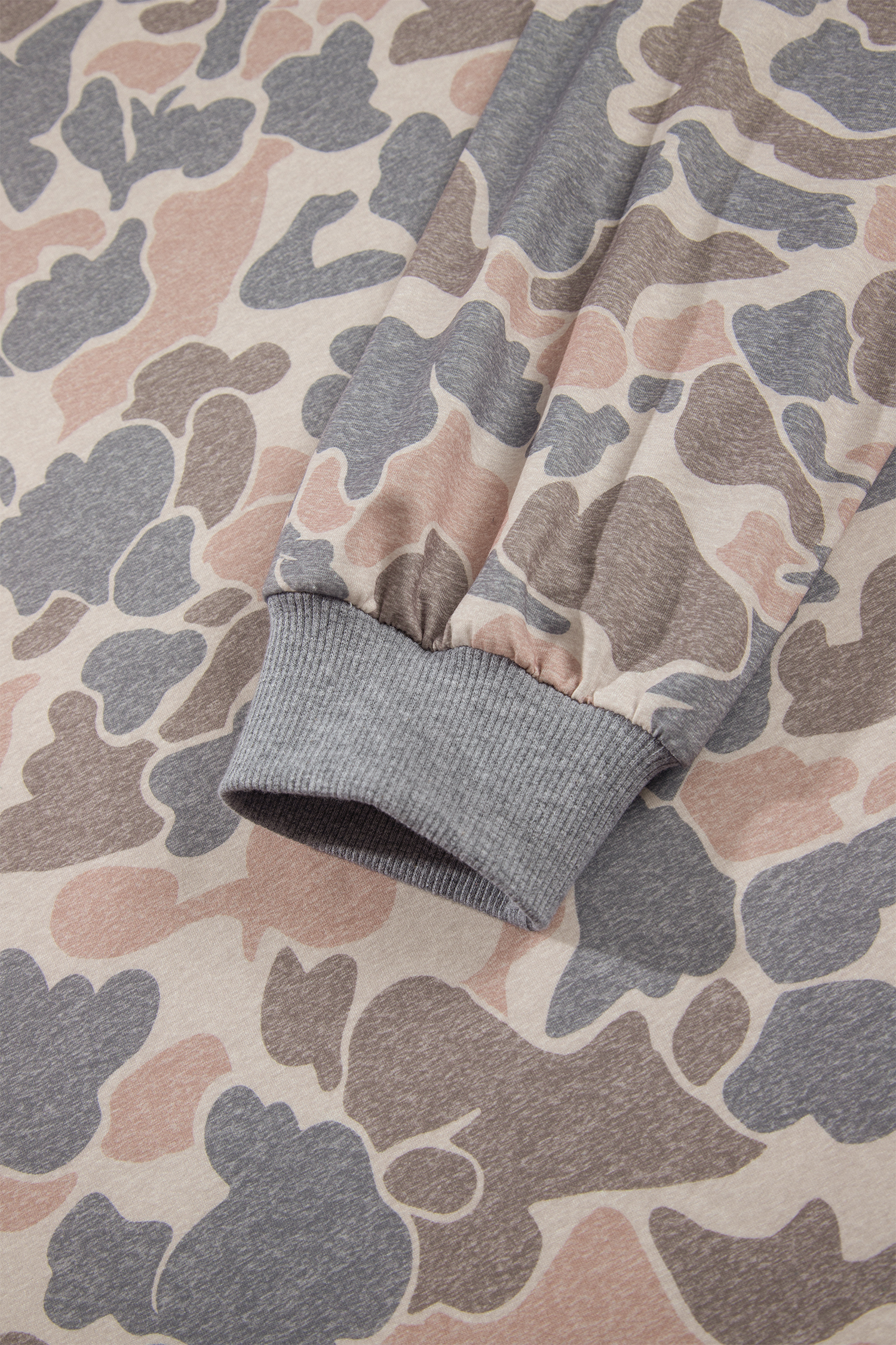 Multicolour Camouflage Long Sleeve Round Neck Two-Piece Plus Size Set - Image 6