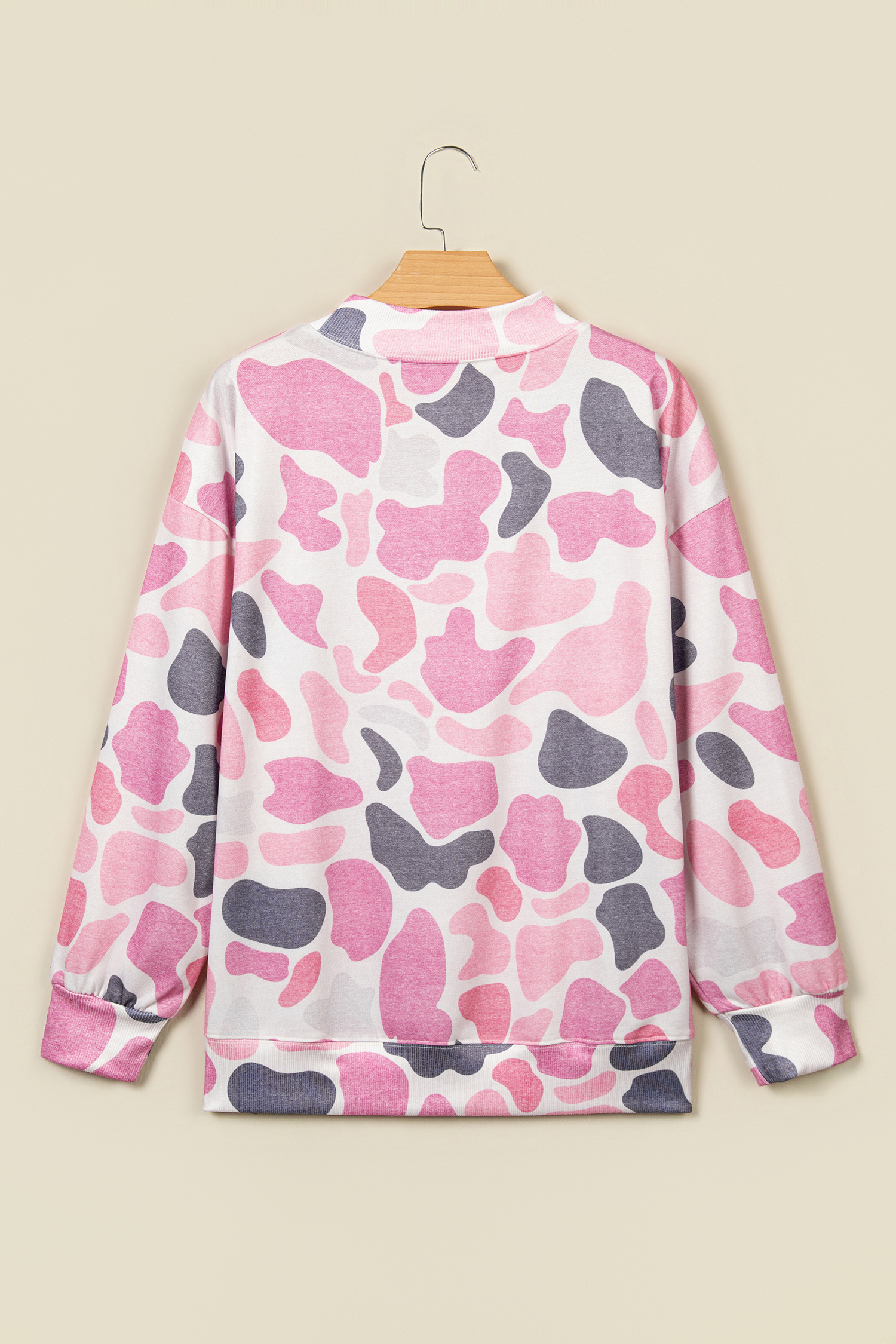 Multicolour Camo Print Howdy Western Style Baggy Pullover Sweatshirt - Image 16