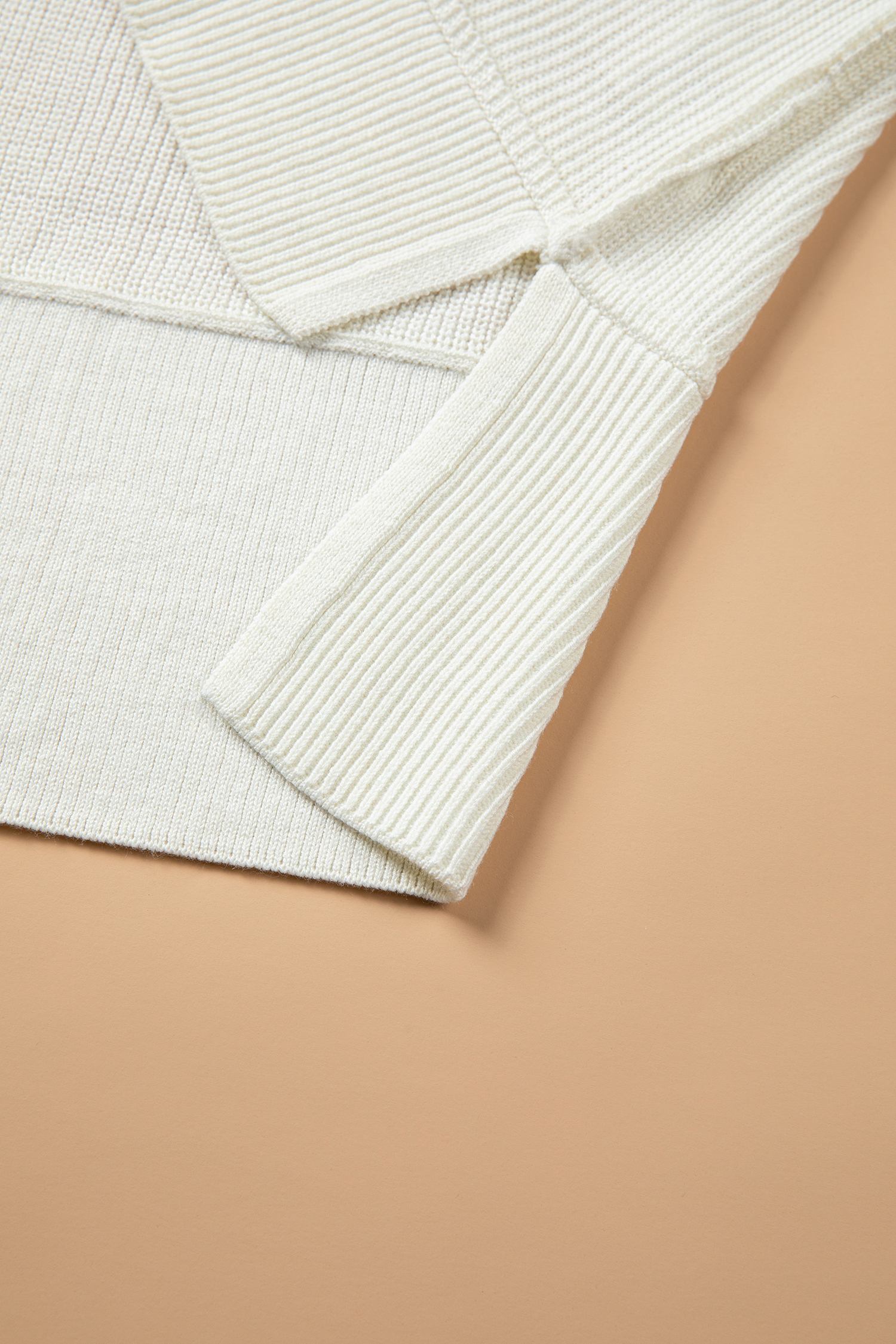 Beige Drop Shoulder Game Day Letter Print Pullover Sweater - Imagen 15