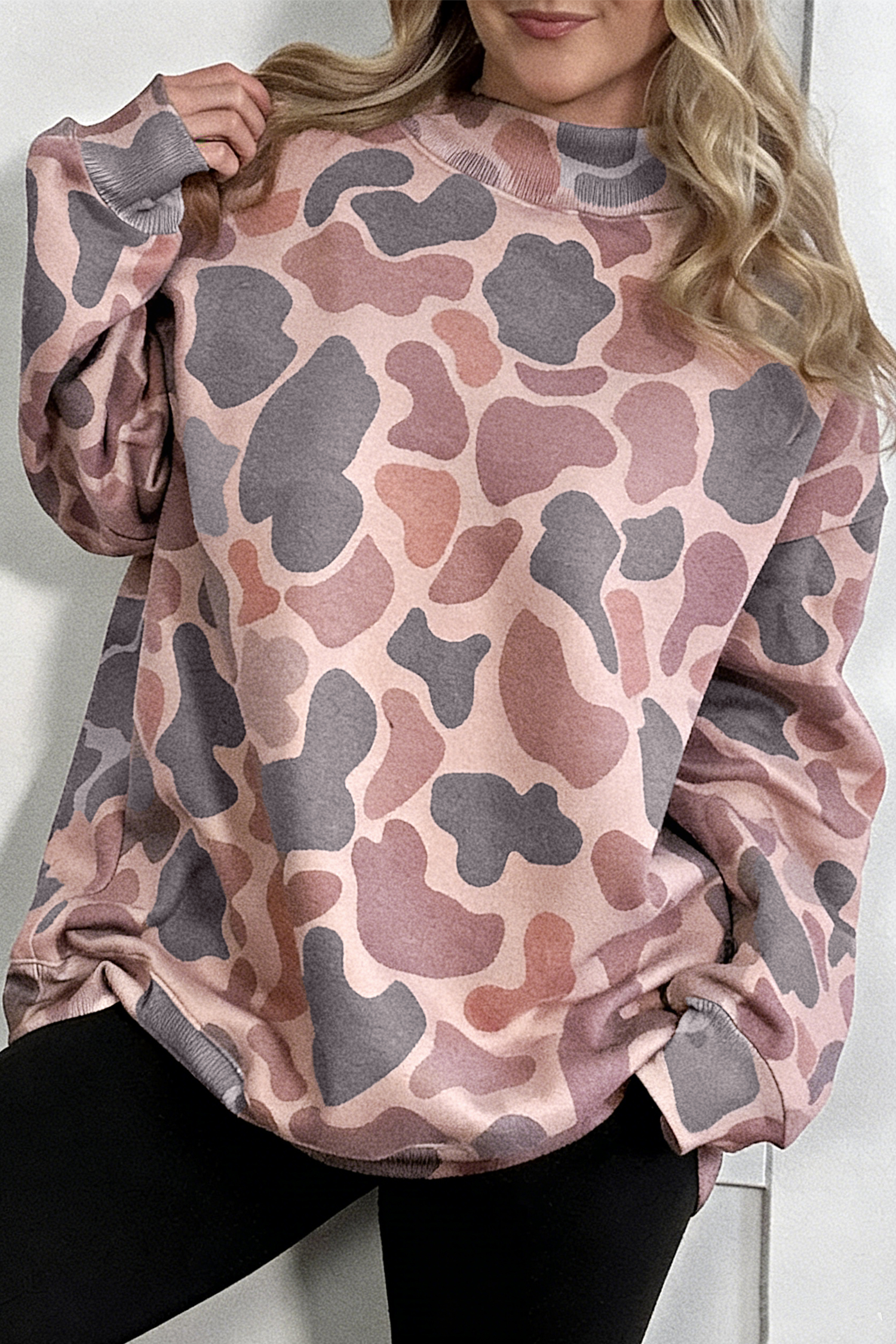 Multicolour Camouflage Western Style Pullover Sweatshirt - Image 17