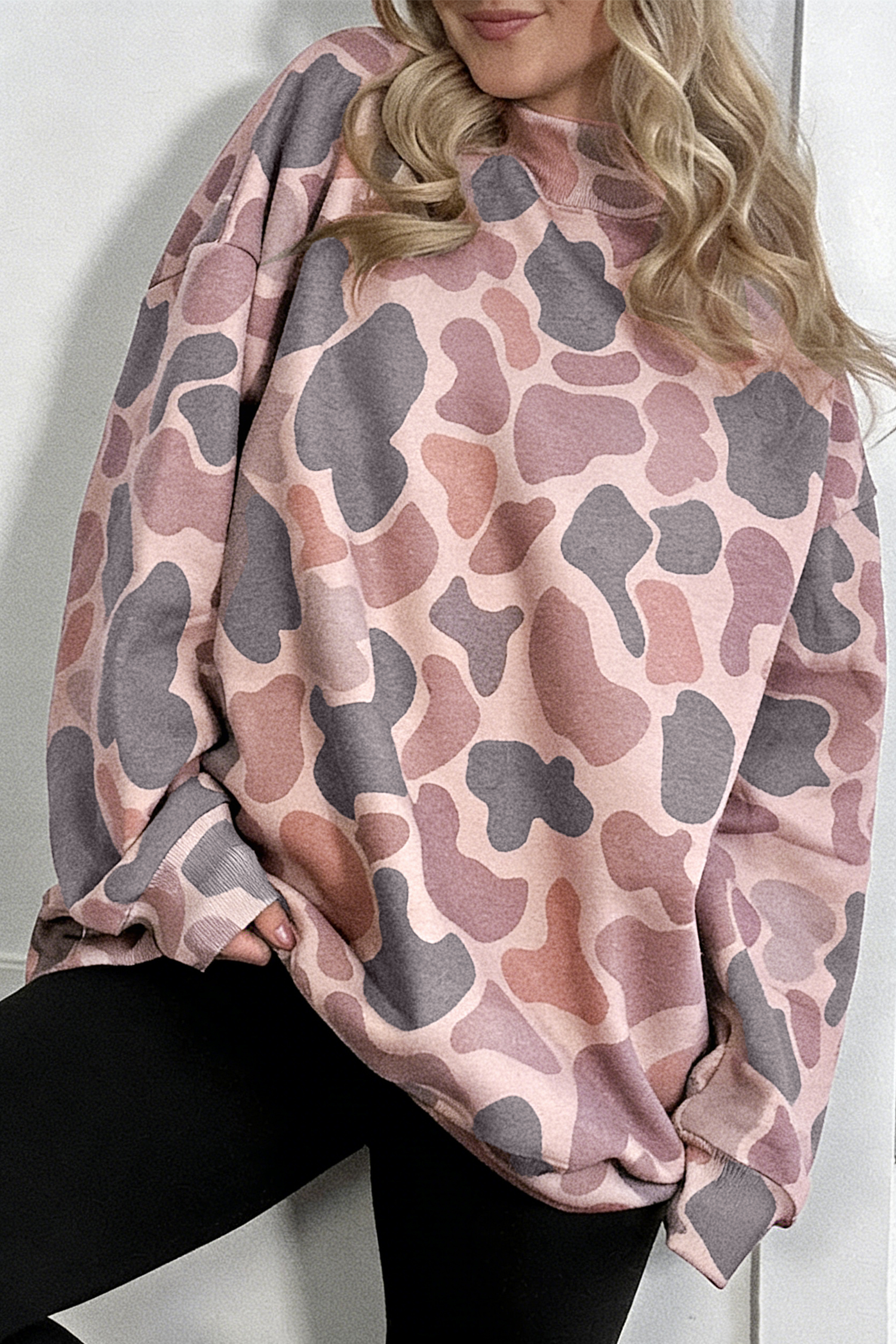 Multicolour Camouflage Western Style Pullover Sweatshirt - Image 18